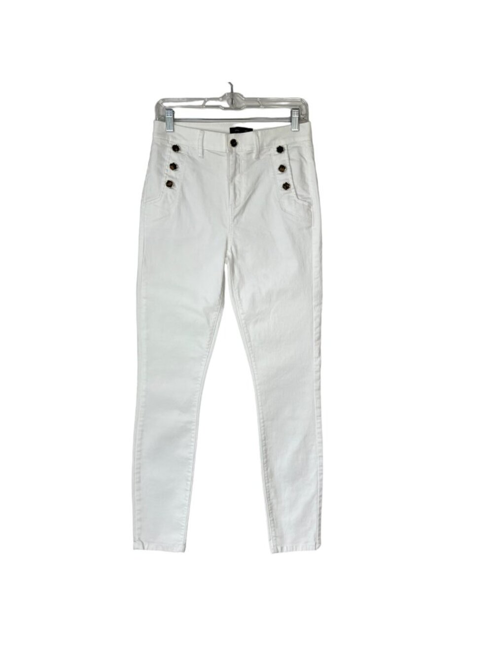 Ann Taylor Jeans White 80's 90's Vibe Skinny Size 4 Tall